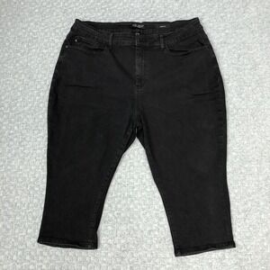 Judy Blue Capri Jeans Womens 22W Black Stretch Denim High Rise Plus Size Pants